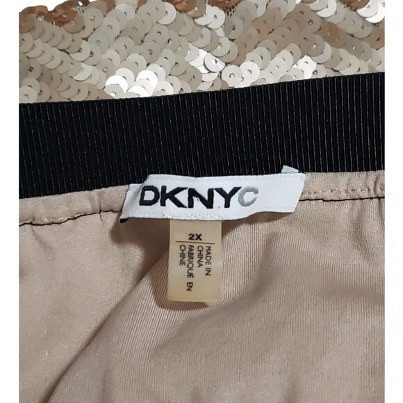 DKNYC Matte Gold Sequined Mini Skirt - Size 2x - Picture 3 of 10